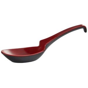 Pack of 11 Thunder Group 7100JBR Two-Tone Wonton Soup Spoon Red Black 1 oz